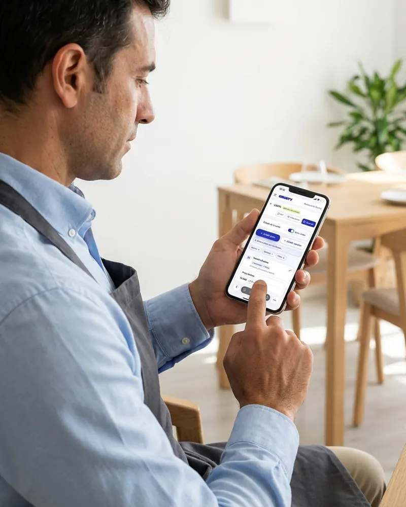 Cliente escaneando QR para consultar la carta digital