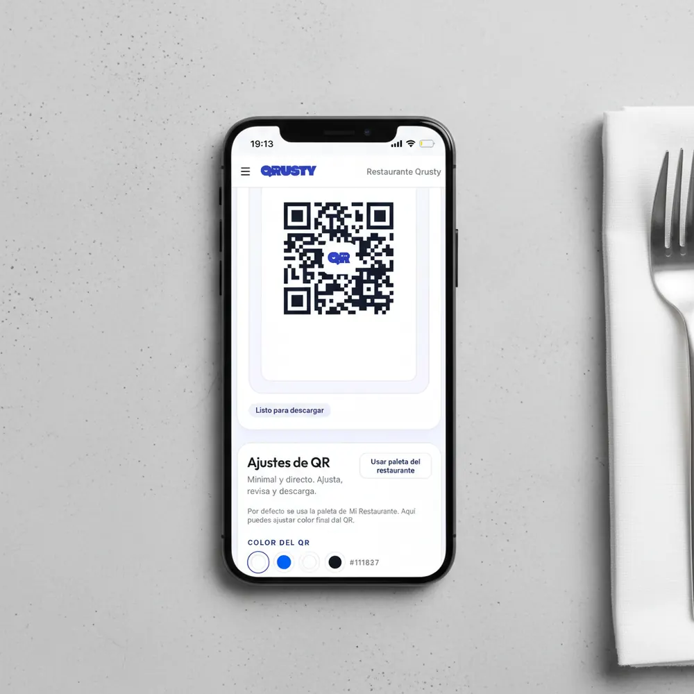Carta digital publicada en smartphone con filtros y traducciones activas