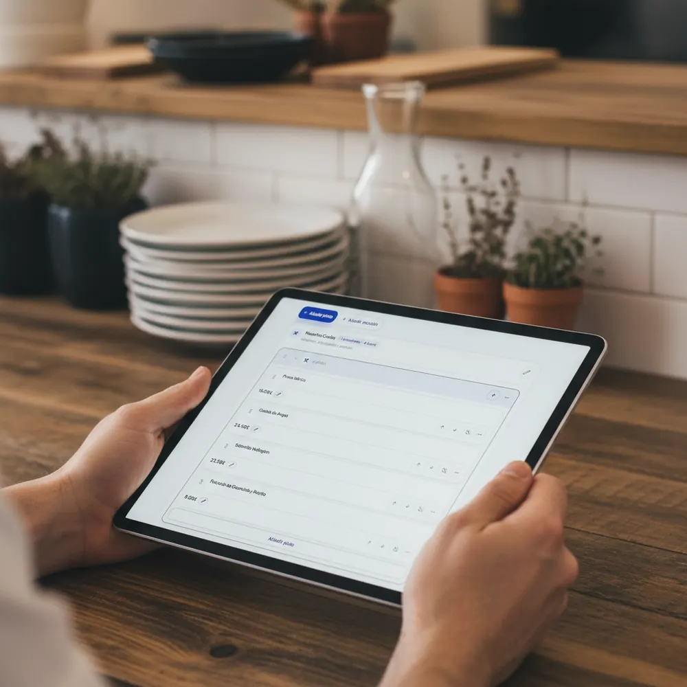 Carta digital con QR para restaurantes en Málaga gestionada desde panel multi-local en tablet